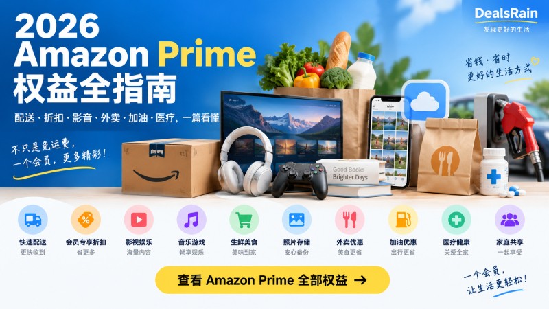 2026 Amazon Prime 到底有哪些福利？完整会员权益指南：别再只拿 Prime 来免运费